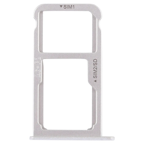 Wewoo Tiroir de Carte SIM Plateau SIM + SIM / Micro SD pour Huawei P9 Plus Blanc