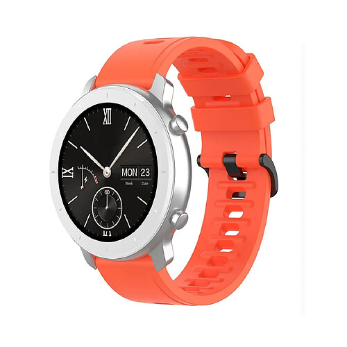 Wewoo Bracelet pour montre connectée de remplacement de Smartwatch en silicone Amazfit GTRtaille 20 mm orange rouge