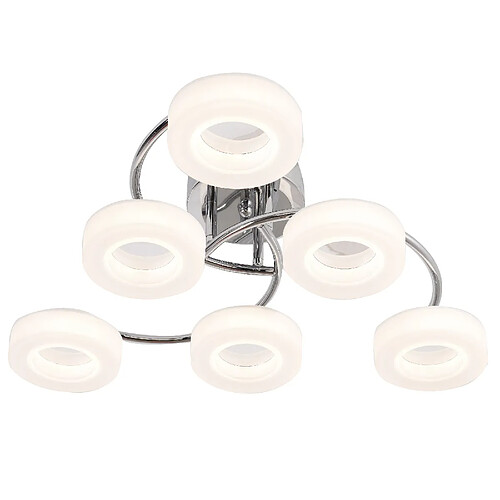 Plafonnier TOKIO 6x12W LED 4000K H17,5xP.61,6cm Chrome