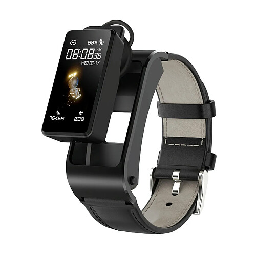 Yonis Montre Connectée Cuir 1.14' Santé & Appels Bluetooth