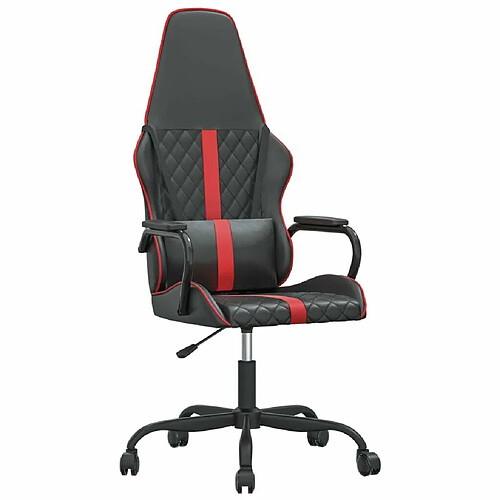 Maison Chic Chaise Gaming | Chaise de jeu de massage Ergonomique | Chaises de Bureau rouge et noir similicuir -GKD81851