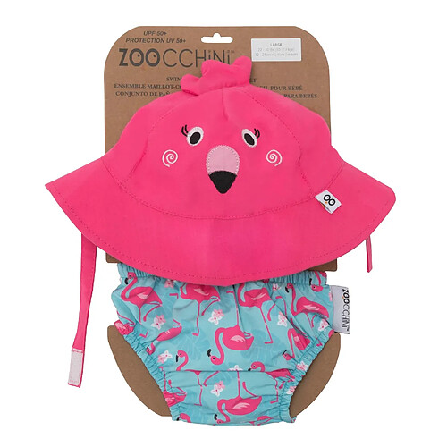 Zoocchini Maillot et Chapeau Flamant rose (6-12M)