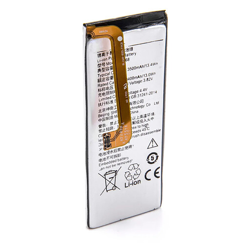 vhbw Li-Polymer Batterie 3400mAh (3.85V) pour téléphone portable Smartphone Lenovo Z2 Rio 2016 Edition, Z2131, Zuk 2 comme BL268.