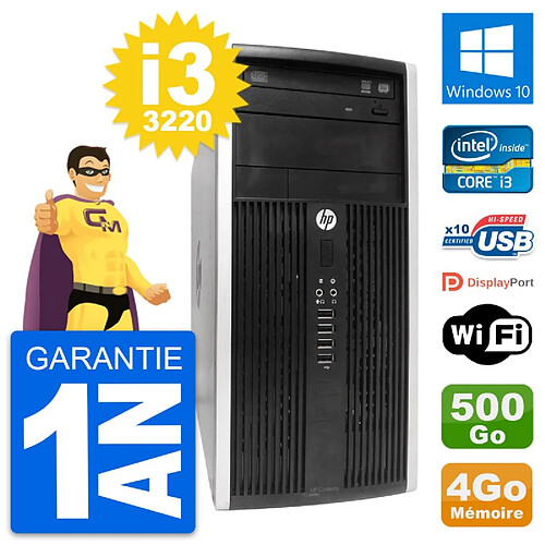 PC Tour HP Pro 6300 CMT Intel i3-3220 RAM 4Go Disque Dur 500Go Windows 10 Wifi · Occasion