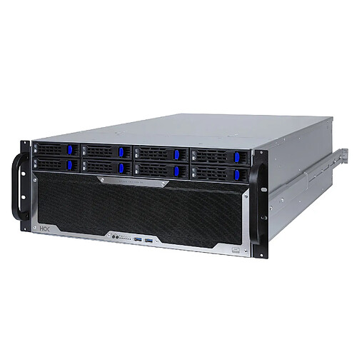 HCX Nexus Pro Series NXPRO465S Boitier Serveur 4U pour Rack 19", 8+1 baies SAS/SATA hot-swap, 650mm, support EE-ATX