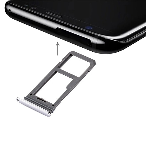 Wewoo Tiroir de Carte SIM argent pour Samsung Galaxy S8 Porte-cartes SIM + Micro SD / SIM Plateau pièce détachée