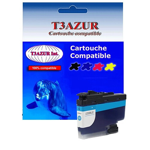 T3AZUR - Cartouche compatible Brother LC3239 (LC-3239C) XL Cyan