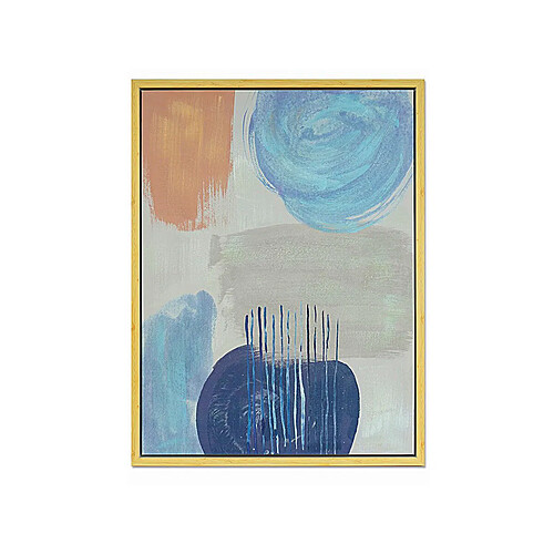 Cadre Romimex Bleu Toile Abstrait 60 x 80 x 4 cm