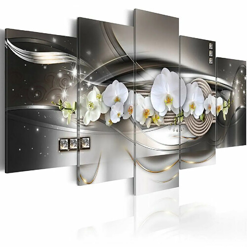 Paris Prix Tableau Imprimé Steel Orchids 50 x 100 cm