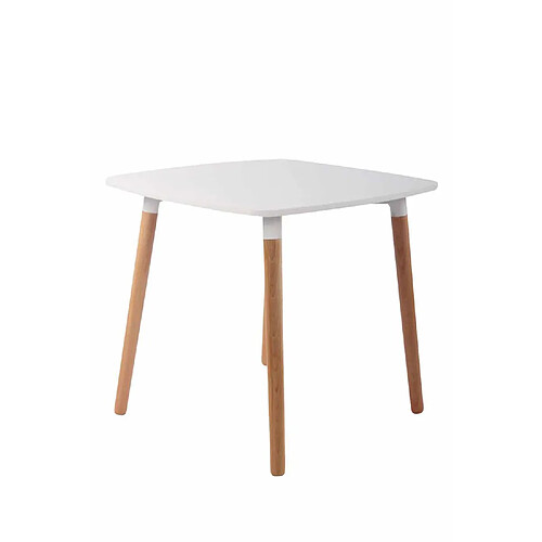 Decoshop26 Table de cuisine table d'appoint en bois couleur blanc hauteur 75 cm TAB10030