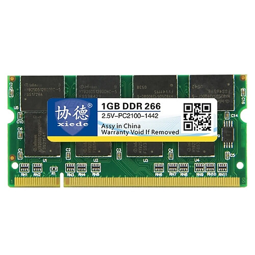 Wewoo Mémoire vive RAM DDR 266 MHz 1 Go Module de à compatibilité totale avec ordinateur portable