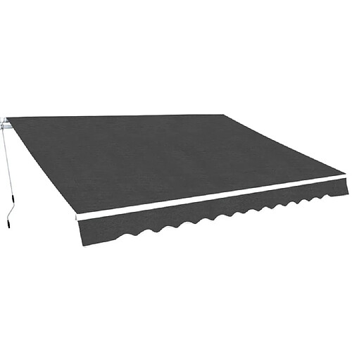 vidaXL Auvent pliable manuel 500 cm Anthracite