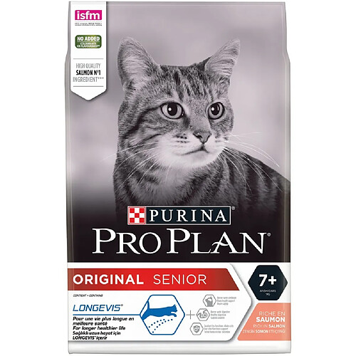 Proplan PRO PLAN Croquettes riche en saumon Original Senior Longevis - Pour chat senior - 3 kg