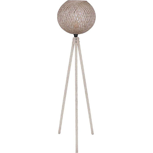 Hanah Home Lampadaire en MDF et jute Carmen.