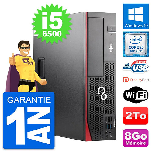 PC Fujitsu Esprimo D556 DT Intel Core i5-6500 RAM 8Go Disque 2To Windows 10 Wifi · Occasion