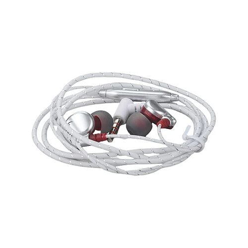 LUUCOZK Écouteurs intra-auriculaires V11 Mega Bass filaires 3,5 mm, écouteurs stéréo avec microphone pour l'extérieur, argent