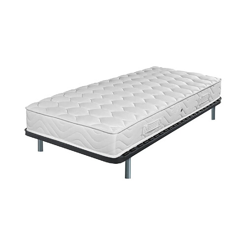 Ebac Matelas + sommier 90x190 Mousse - Soutien medium - Sommier démonté - Made in France