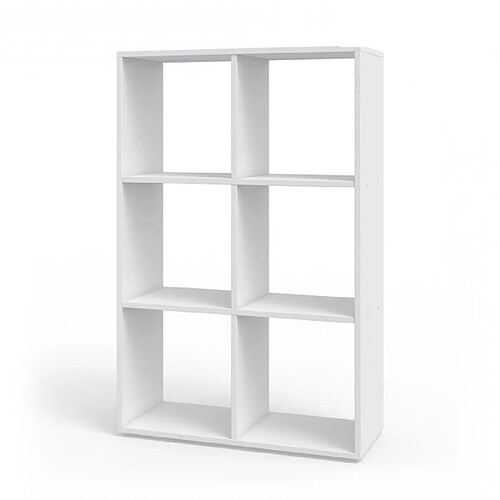 Mpc Etagère bibliothèque blanche 69,8 x 107,9 x 29 cm (lxhxp)