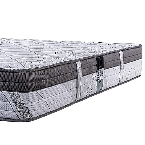 LUXURY LITERIE Matelas 160x200 cm, Timeless, 26cm, mousse mémoire de forme, ferme, indépendance du couchage, face été/hiver