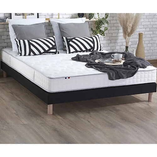 Idliterie Ensemble Matelas 100% latex 3 zones PURE + Sommier - Fabriqué en France