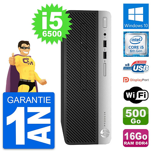 PC HP ProDesk 400 G4 SFF Intel i5-6500 RAM 16Go Disque Dur 500Go Windows 10 Wifi · Occasion