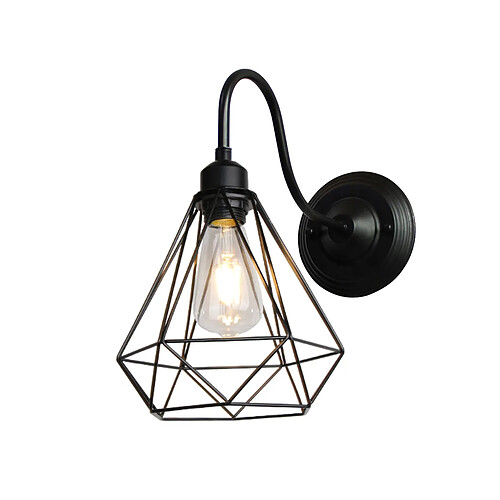 Stoex Applique Industrielle Applique Murale Interieur Cage Lampe Suspension vintage Luminaire pour Maison de Champagne Café Loft Cuisine Salon et chambre d'hôtel (N