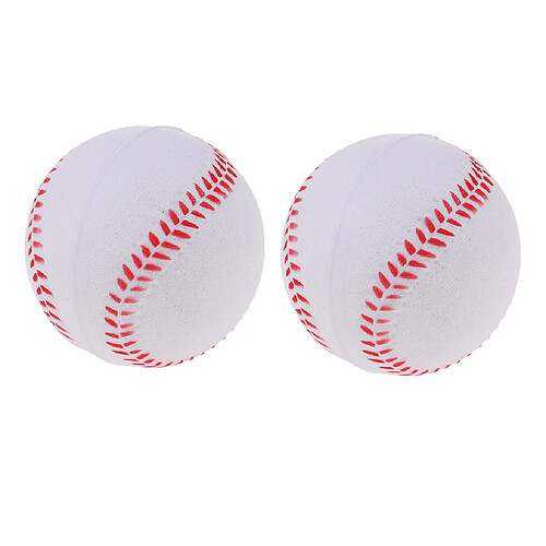 2 cas sécurité formation baseball entraînement pu balle molle sport équipe blanc