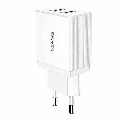 Usams Charger 2xUSB T24 2,1A White Only Head