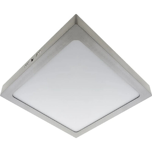 Plafonnier carré PESETA 30x30 1x24W LED 1560lm 6000K 120° C.30xL.30xH3,5cm Nickel