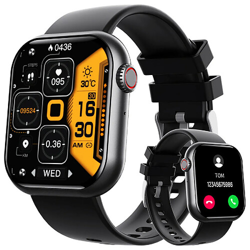 Chrono Montre Connectée Femmes Homme Smartwatch Tactile Bracelet Connecté Etanche Sport Podometre Cardio Montre Intelligente Vibrante Fitne