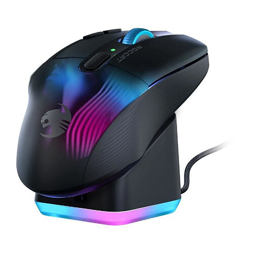 Souris sans fil avec station de charge - Stellar Wireless + Bluetooth/USB-A - ROCCAT - Kone XP Air - Noir