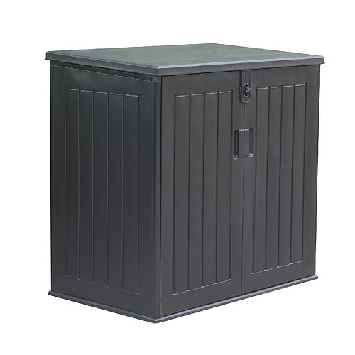 Coffre de Rangement Jardin en Résine Gardiun Soften 775 L Fermeture Amortisseur à Gaz 116x71x109/112,5 cm Noir