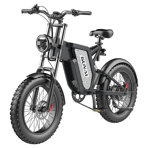 Vélo Électrique Sur Neige Plage GUNAI MX25 20" 1000w 25Ah Fatbike - Noir