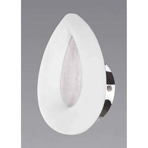 Luminaire Center Applique murale Juno 5W LED 3000K, 450lm, aluminium satiné/acrylique givré/chrome poli