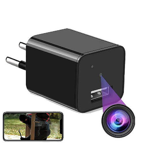 Prise Caméra Espion WiFi Full HD 1080P Vision Nocturne Détection Mouvement + SD 32Go YONIS