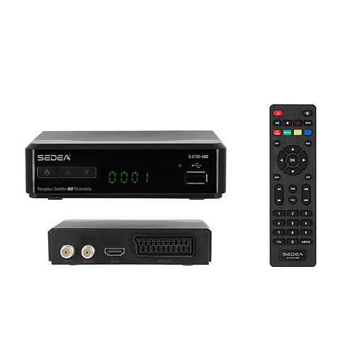 Récepteur Décodeur Satellite Multimedia – SEDEA S-6700 HD – Enregistreur numérique, Lecteur Multimédia, Contrôle du direct (TIMESHIFT)