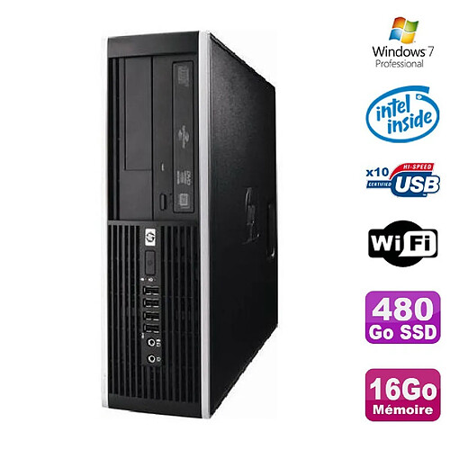 PC HP Elite 6000 Pro SFF E5400 2.7Ghz 16Go 480Go SSD WIFI W7 Pro · Occasion