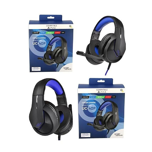 Under Control Casque Gamer Pro Nintendo Switch Pro-SH3 Switch Edition Gaming - Filaire, Micro Rabattable, Jack 3,5mm