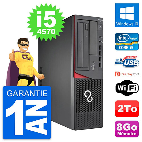 PC Fujitsu Esprimo E720 DT Intel i5-4570 RAM 8Go Disque Dur 2To Windows 10 Wifi · Occasion