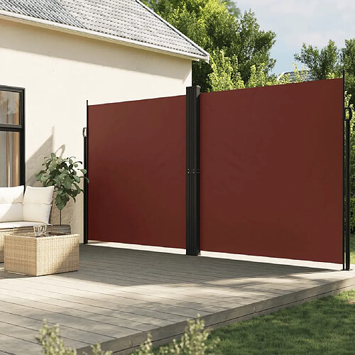 vidaXL Auvent latéral rétractable marron 200x1000 cm