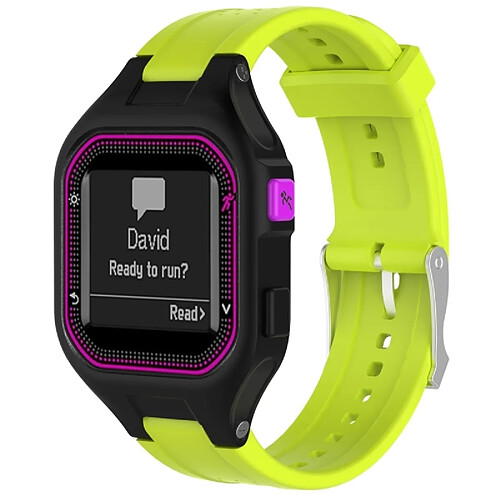 Wewoo Bracelet pour montre connectée Dragonne ajustable Garmin Forerunner 25 vert