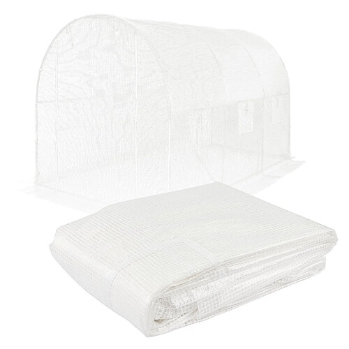 Ecd Germany Bâche de rechange pour serre de jardin tunnel 6m² film de serre PE 2x3x2 m blanc