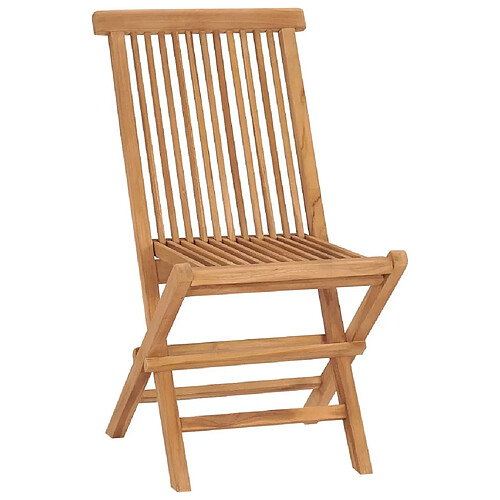 Maison Chic Lot de 4 Chaises de jardin,Fauteuil d'extérieur pliables Bois de teck massif -MN21369