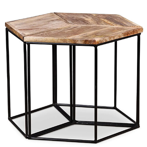 Maison Chic Table basse,Table Console Table d'appoint, Table pour salon Bois de manguier massif 56x48x40 cm -MN68791