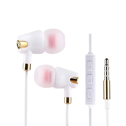 Wewoo Écouteurs pour iPhone, Galaxy, Huawei, Xiaomi, LG, HTC et autres smartphone Écouteur intra-auriculaire de 3,5 mm avec contrôle de ligne Mic,