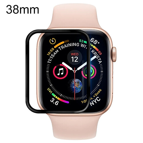 Wewoo Pour Apple Watch 38mm Film de protection PET souple de total Noir