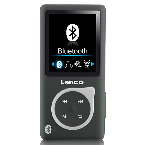 Lenco Lecteur MP3/MP4 avec Bluetooth® et carte micro SD de 8 Go XEMIO-768 Grey Noir-Gris