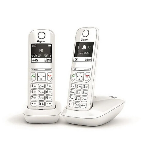 Téléphone sans fil duo dect blanc - as690duow - GIGASET