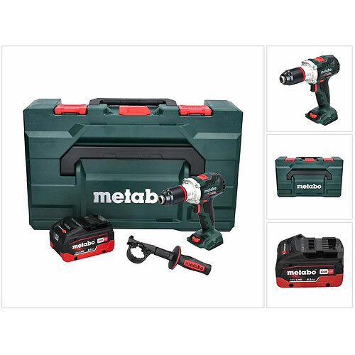 Metabo BS 18 LTX BL I Perceuse-visseuse sans fil 18 V 130 Nm + 1x Batterie 8,0 Ah + Coffret metaBOX - sans chargeur