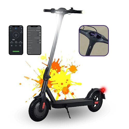 YOMME MOBILITÉ 10 Pouces Trottinette Electrique Adulte Fw-H10m, App Contrôle, Puissance 350w, Trois Vitesses 15/20/25km/H, Longue Distance 22 À 30km, Scooter Pliable, Moyen De Transport Écologique